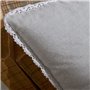 Coussin - TODAY - CHARME - Chambray x Dentelle Constance - 40 x 40 cm