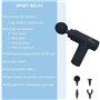 Pistolet massant - LITTLE BALANCE - Sport Relax - 6 vitesses - 4 tetes - Noir