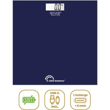 Pese-personne - LITTLE BALANCE - SB3 - USB-C - Bleu nuit