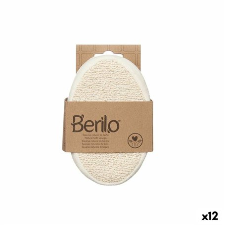Éponge Corporelle Berilo B7081-8 Blanc Beige 15 x 5 x 10 cm (12 Unités)