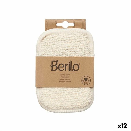 Gant Exfoliant Berilo B7081-5 Blanc Beige (12 Unités)