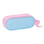 Trousse Fourre-Tout Double BlackFit8 Smile Rose Bleu clair 21 x 8 x 6 cm