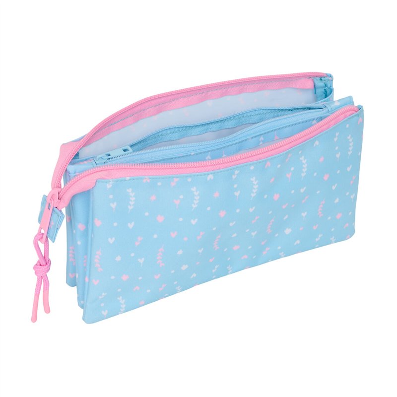 Image secondaire de Trousse Fourre-Tout Triple BlackFit8 Smile Rose Bleu clair 22 x 12 x 3 cm