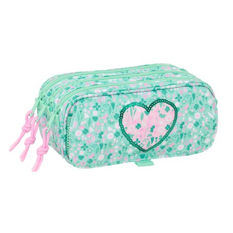 Trousse Fourre-Tout Triple Safta Cuore Menthe 21
