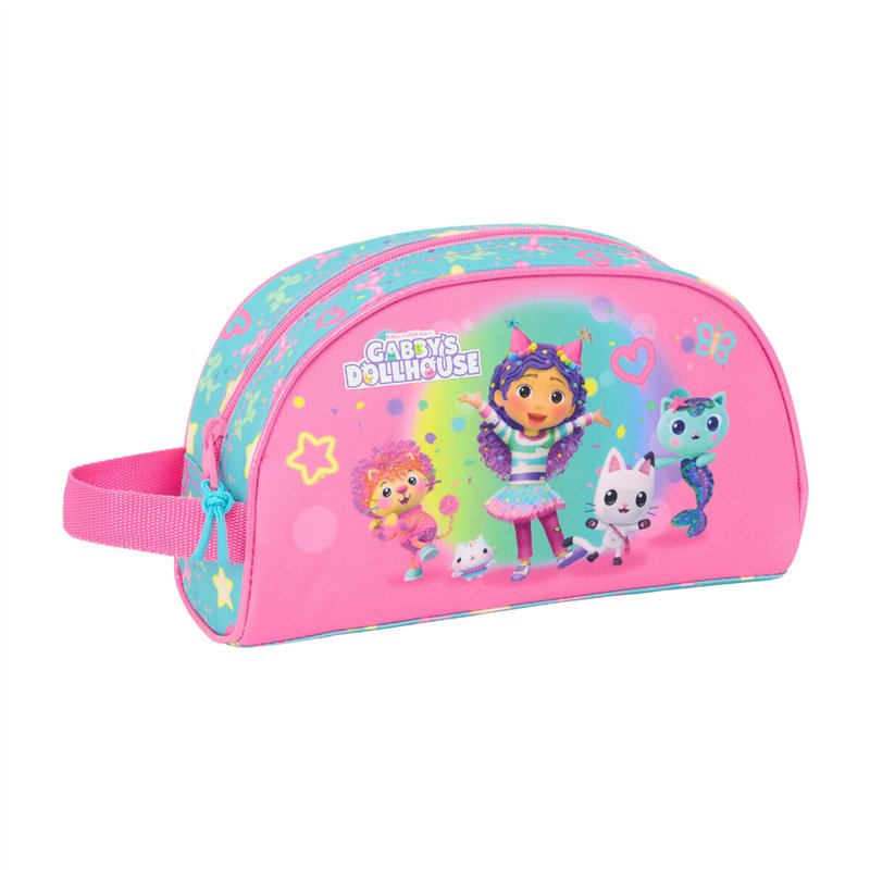 Nécessaire de Voyage Gabby's Dollhouse Confetti Rose Turquoise 26 x 16 x 9 cm