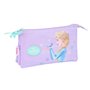 Trousse Fourre-Tout Triple Frozen Spirit Lila 22 x 12 x 3 cm