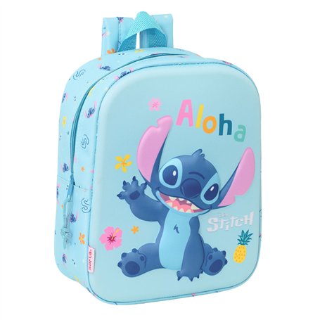 Sac à dos enfant Lilo & Stitch Bleu clair 22 x 27 x 10 cm 3D