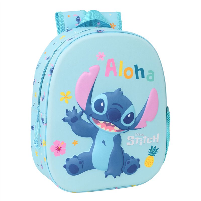 Sac à dos enfant Lilo & Stitch Bleu clair 27 x 33 x 10 cm 3D
