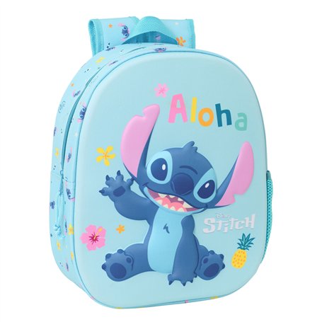 Sac à dos enfant Lilo & Stitch Bleu clair 27 x 33 x 10 cm 3D