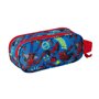 Trousse Fourre-Tout Double Spider-Man Rouge Blue marine 21 x 8 x 6 cm 3D