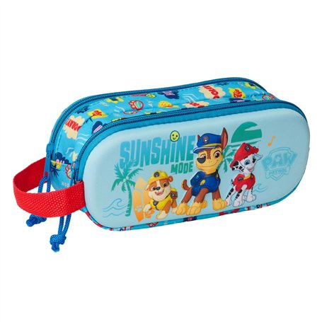 Trousse Fourre-Tout Double The Paw Patrol Bleu 21 x 8 x 6 cm 3D