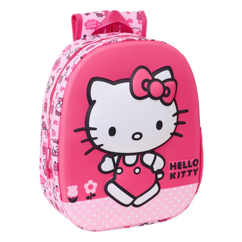 Sac à dos enfant Hello Kitty Rose 27 x 33 x 10 cm 3D
