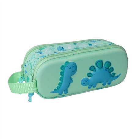Trousse Fourre-Tout Double Safta Menthe 21 x 8 x 6 cm 3D