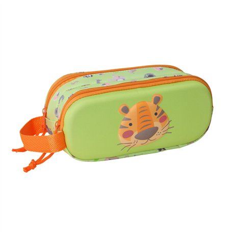 Trousse Fourre-Tout Double Safta Citron 21 x 8 x 6 cm 3D