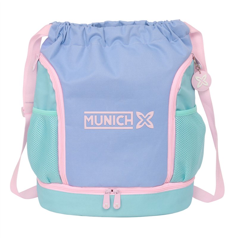 Sac à dos serré par des ficelles Munich Mellow Bleu Rose Celeste 35 x 40 x 1 cm