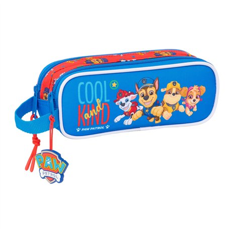 Trousse Fourre-Tout Double The Paw Patrol Cool Bleu Rouge 21 x 8 x 6 cm
