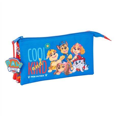 Trousse Fourre-Tout Triple The Paw Patrol Cool Bleu Rouge 22 x 12 x 3 cm
