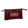 Trousse Fourre-Tout Triple Munich Vulcan Noir 22 x 12 x 3 cm