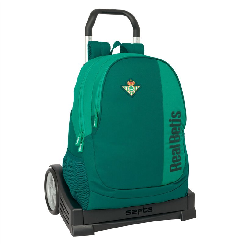 Cartable à roulettes Real Betis Balompié Vert 32 x 43 x 14 cm