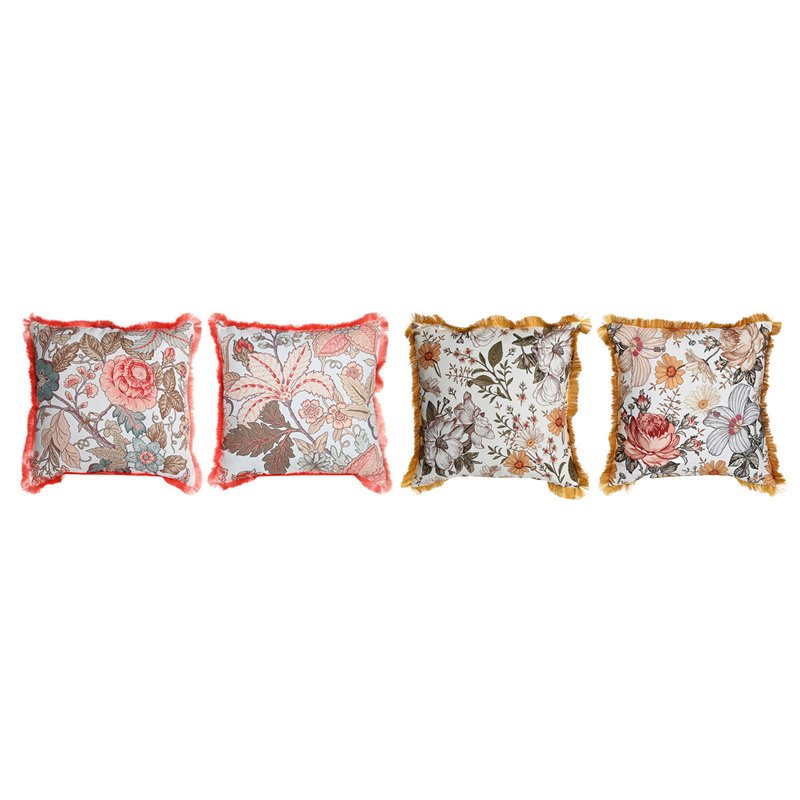 Coussin DKD Home Decor Frange 45 x 15 x 45 cm (4 Unités)