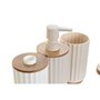 Ensemble de Bain DKD Home Decor Blanc Beige Bambou polystyrène 16 x 9 x 18 cm 3 Pièces (2 Unités)