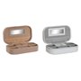 Boîte à bijoux DKD Home Decor Bleu Gris Camel Rose clair Polyuréthane Miroir 18,5 x 10 x 5 cm (2 Unités)