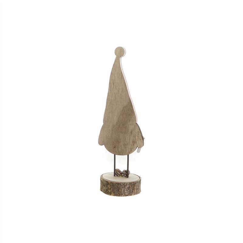 Image secondaire de Décorations de Noël DKD Home Decor Naturel Rose clair Gnome 10 x 8 x 23,5 cm (2 Unités)