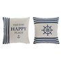 Coussin Home ESPRIT Blanc Blue marine 45 x 10 x 45 cm (2 Unités)