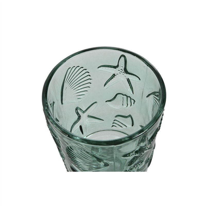 Image secondaire de Set de Verres Home ESPRIT Turquoise Verre 345 ml (6 Unités)