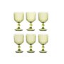 Set de Verres Home ESPRIT Vert Verre 260 ml (6 Unités)