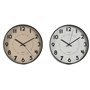 Horloge Murale Home ESPRIT Blanc Beige PVC 30 x 4 x 30 cm (2 Unités)