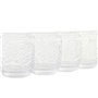 Set de Verres Home ESPRIT Transparent Verre Avec relief 360 ml (6 Unités)