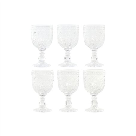 Set de Verres Home ESPRIT Transparent Verre 270 ml (6 Unités)