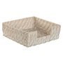 Porte-serviettes Home ESPRIT Blanc Naturel Bambou Rotin 18 x 18 x 6 cm