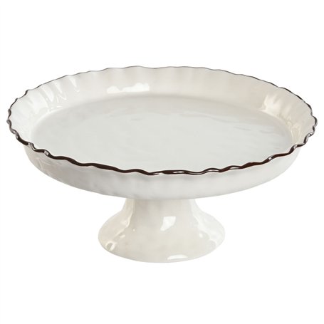 Assiette plate Home ESPRIT Blanc Marron Porcelaine 26 x 26 x 11 cm