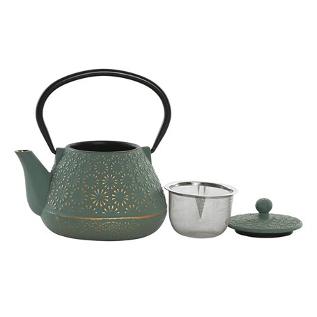 Théière Home ESPRIT Vert Acier inoxydable Fer 600 ml