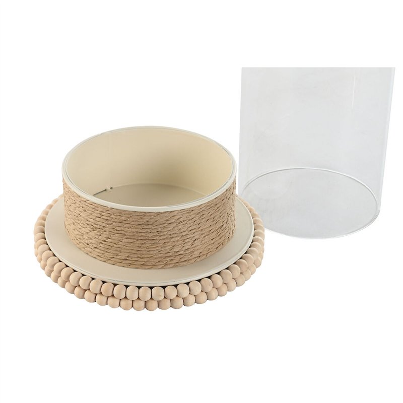 Image secondaire de Bougeoir Home ESPRIT Marron Clair Métal Corde 17 x 17 x 23 cm