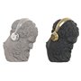 Figurine Décorative Home ESPRIT Noir Gris Doré Argenté Casque 14 x 10 x 17 cm (2 Unités)