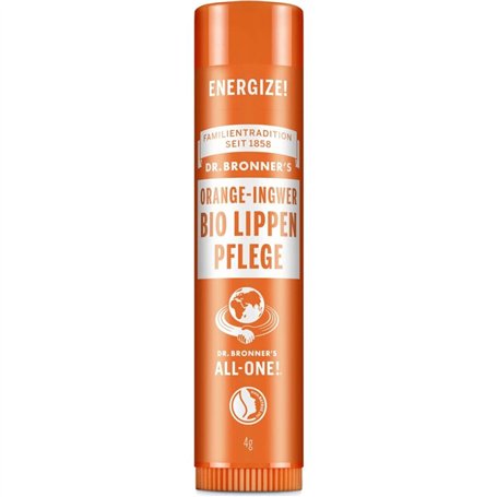 Baume à lèvres Dr Bronner's Orange Ingwer 4 g
