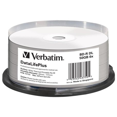 Verbatim BD-R 50 Go 50 Go BD-R 25pc (s) – Blank Blu-Ray Discs (BD-R