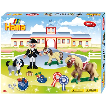 Hama- Riding School Gift Box Cheval Perles à Repasser