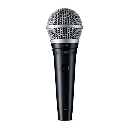 Shure PGA48 Microphone Dynamique - Microphone à Main pour Voix avec Configuration de Prise de Son Cardioïde