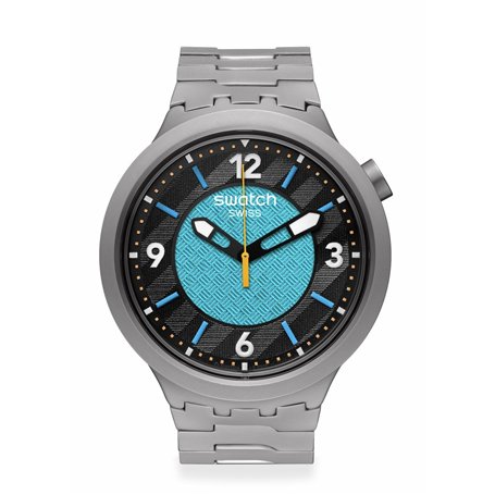 Swatch Mixte Analogique-Numérique Quartz Montre avec Bracelet en Acier Inoxydable SB07S116G