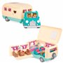 Li'l Woodzeez 6486Z Ensemble Jouet Camping-Car Bleu - 40 pièces Comprenant un Van Transformable & Accessoires - Figurines non In