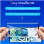 Dlxiks 2 Pièces Verre Trempé Pour Samsung Galaxy S20 Plus / S20+ avec 2 Pièces Caméra Arrière Protecteur,HD Transparent, Dureté