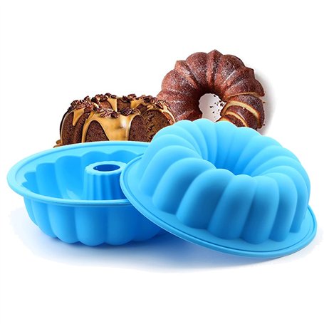 Moule à Brioche en Silicone Moulle À Pain De Mie Silicone AntiadhÉSif Moule à gâteau en Silicone en Spirale Moule à Gâteau Rond