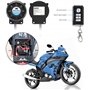 Rupse Système d'Alarme Moto Alarme de Vibration Étanche Antivol à Distance sans Fil avec Double Télécommande en Métal Sensibilit