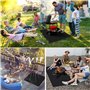 Tapis Barbecue Sol 150 * 100cm Résistant à l'huile au Glissement Feu Imperméable Tapis de Protection de Sol pour L'extérieur Ies