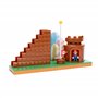 Nintendo Super Mario - Set Figurine Super Mario Bros Fin de Niveau - Figurine Articulée Mario 6,35 CM - Chateau, Escaliers et Dr