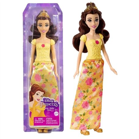 Muñeca Princesa Disney Bella con tiara 30cm HLX31sHLX29 MATTEL